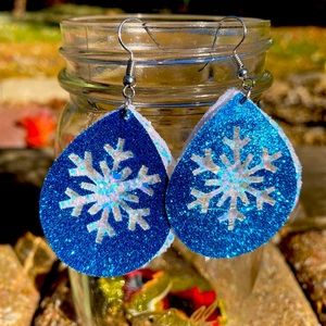 Faux leather earrings